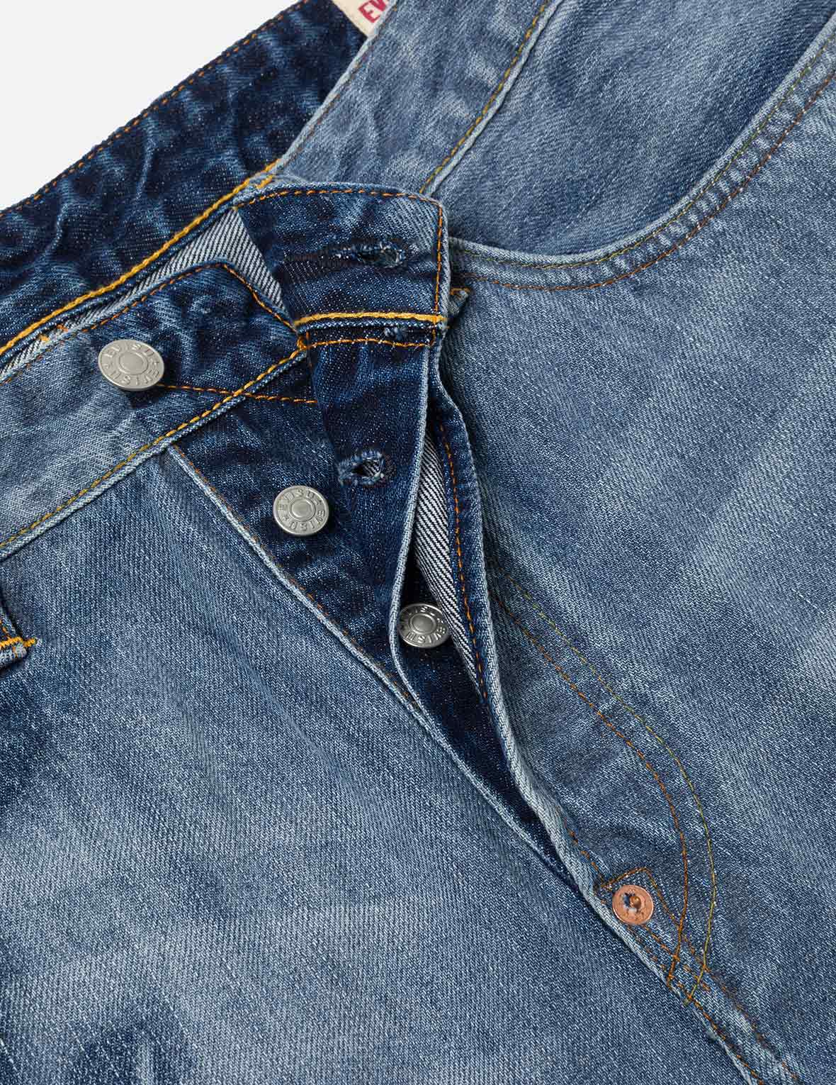 钓鱼翁佛头印花七分牛仔裤 #2027