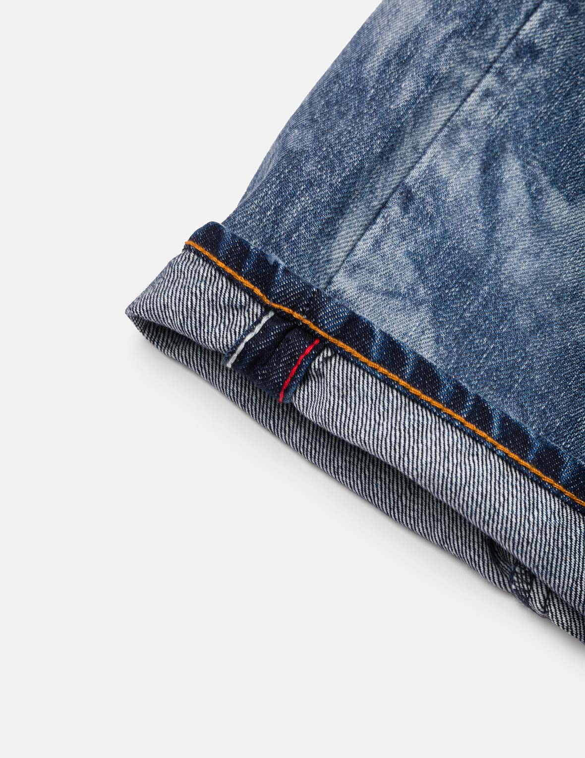 钓鱼翁佛头印花七分牛仔裤 #2027