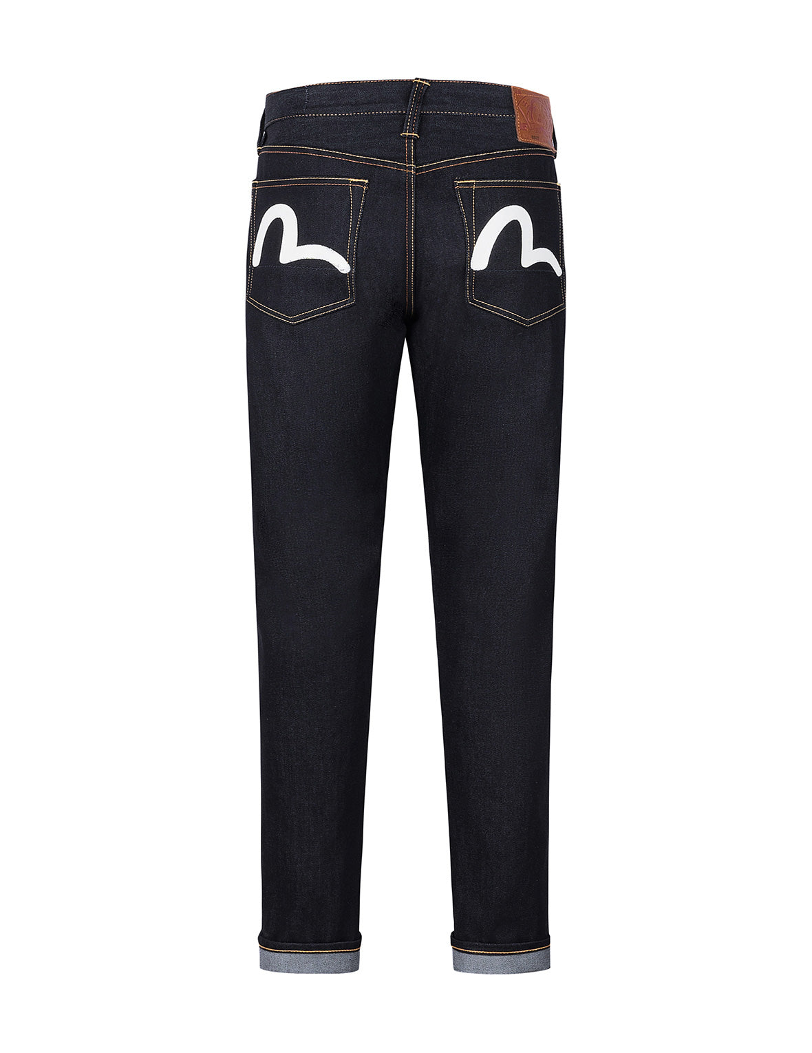 Ecru Seagull Print Taper Fit Jeans #2017