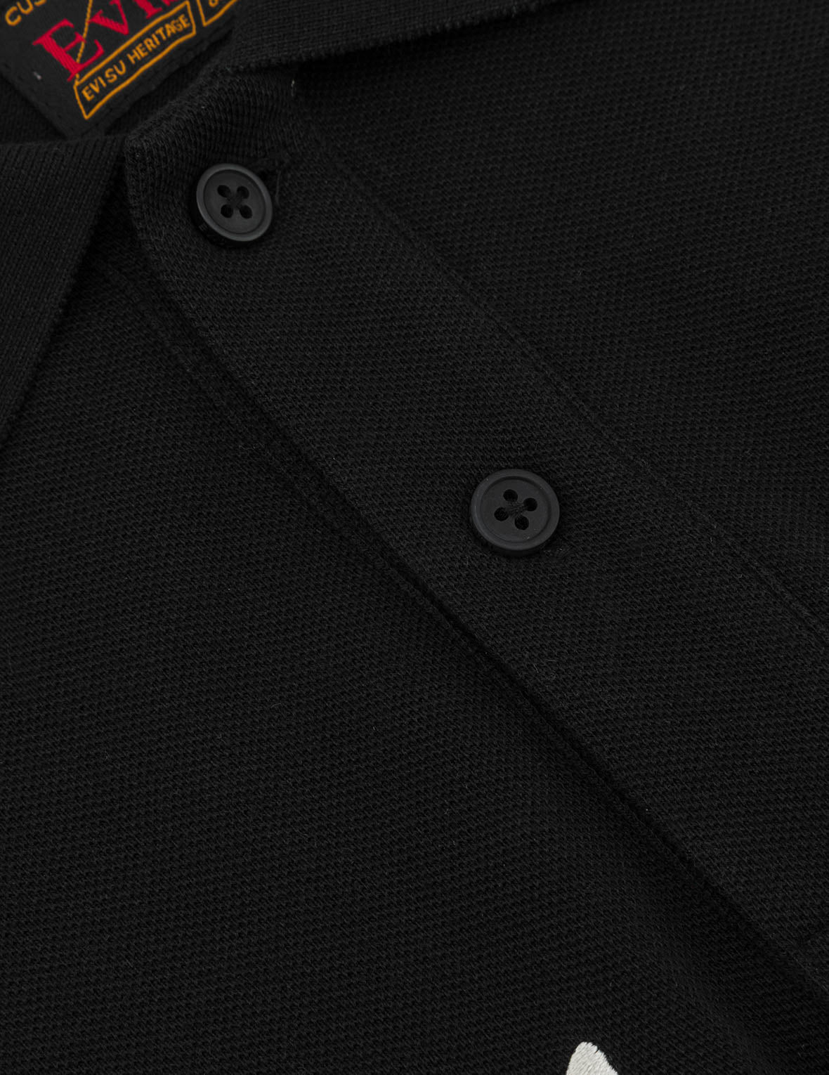 Hakutaku and Logo Embroidery Oversized Polo Shirt
