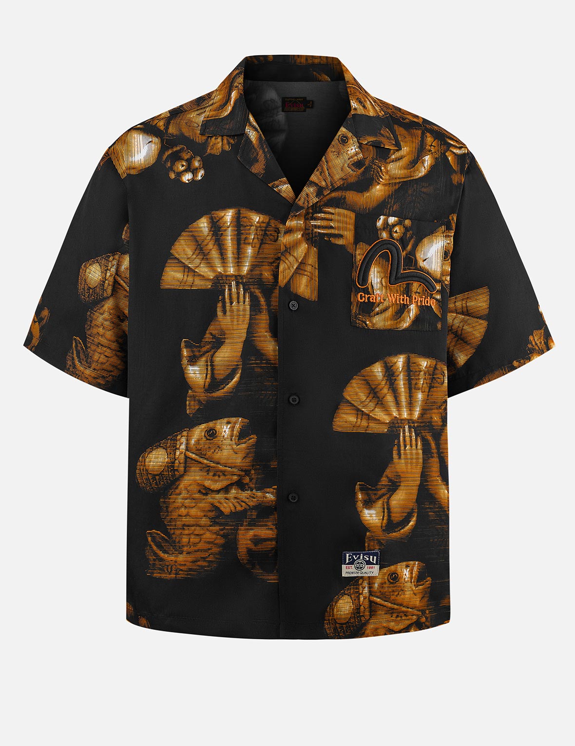 满地佛头印花宽松版型T恤