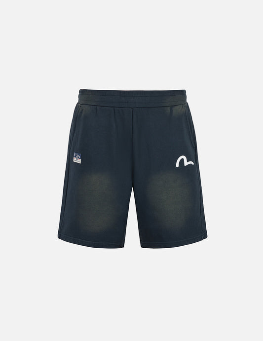 Logo Appliqué Embroidery Heavy Washed Fashion Fit Sweatshorts