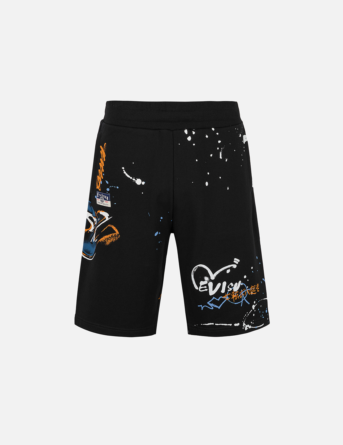Graffiti Print Regular Fit Sweatshorts