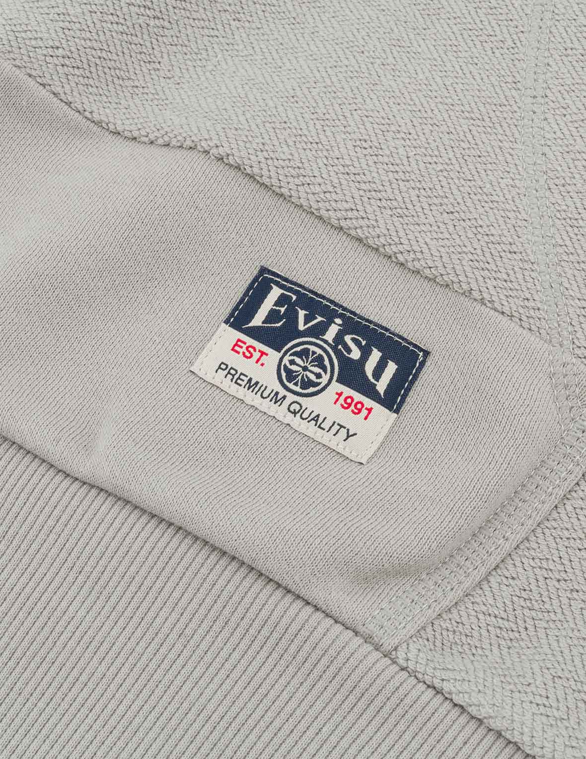 海鸥刺绣和错位车缝宽版休闲卫衣外套