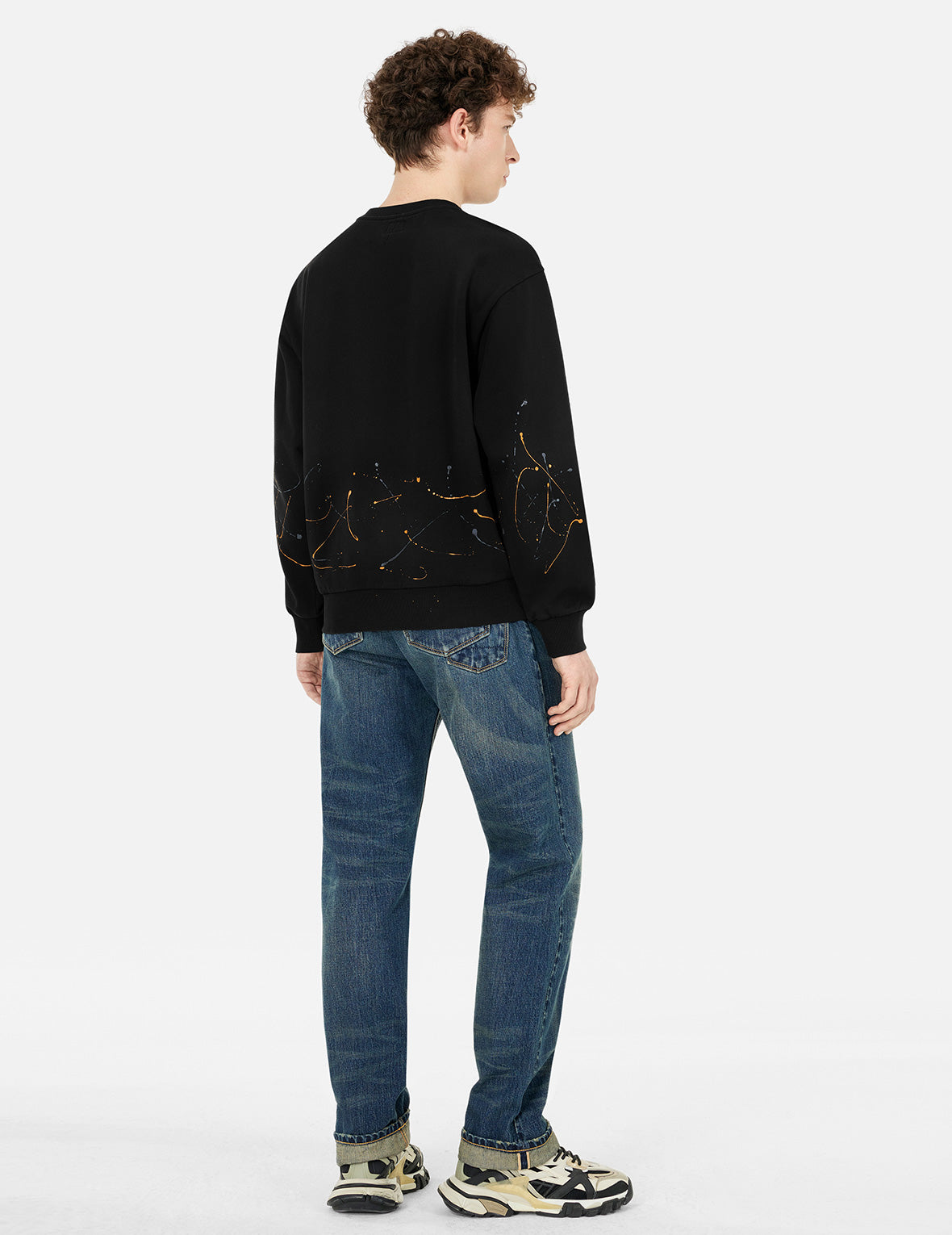 Logo and Seagull Print Relax Fit Sweatshirts