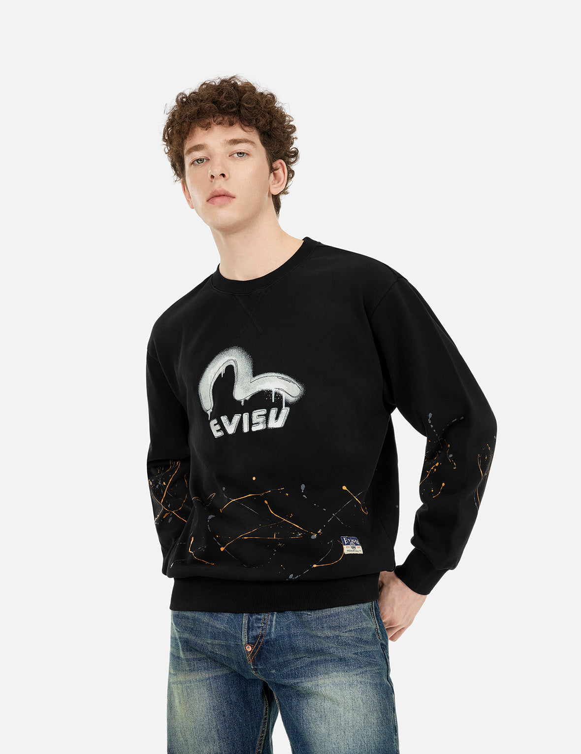 Logo and Seagull Print Relax Fit Sweatshirts
