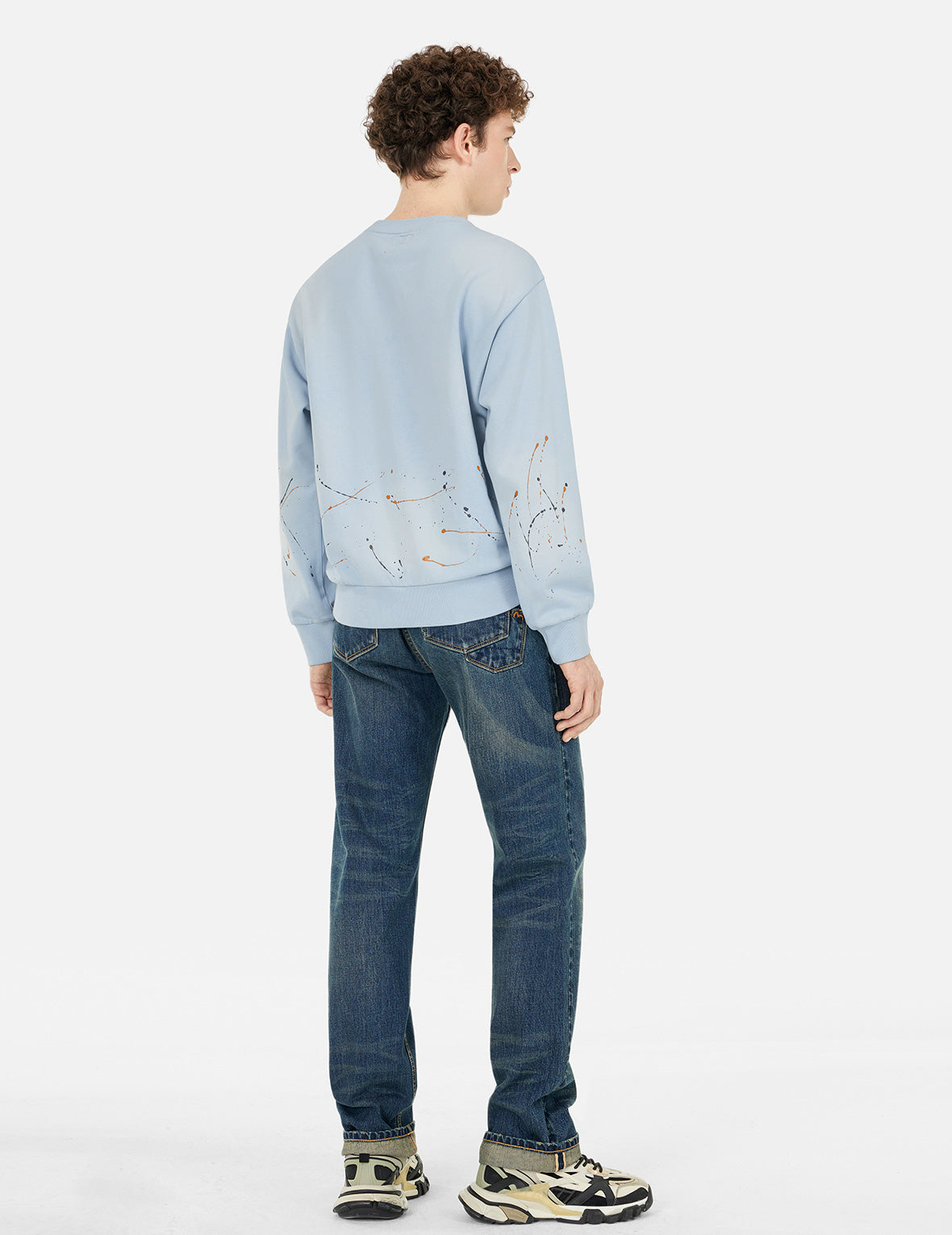 Logo and Seagull Print Relax Fit Sweatshirts