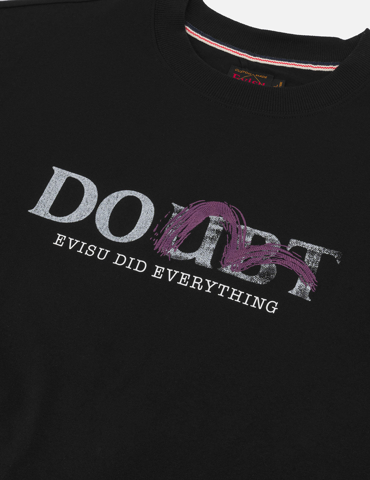 Brushstroke Seagull and Slogan Relax Fit T-shirt