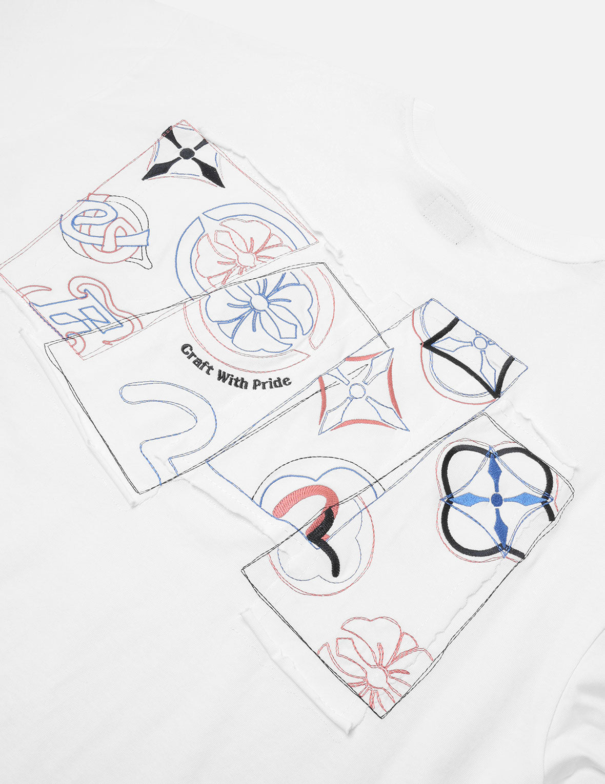 商标和家花刺绣宽版T恤