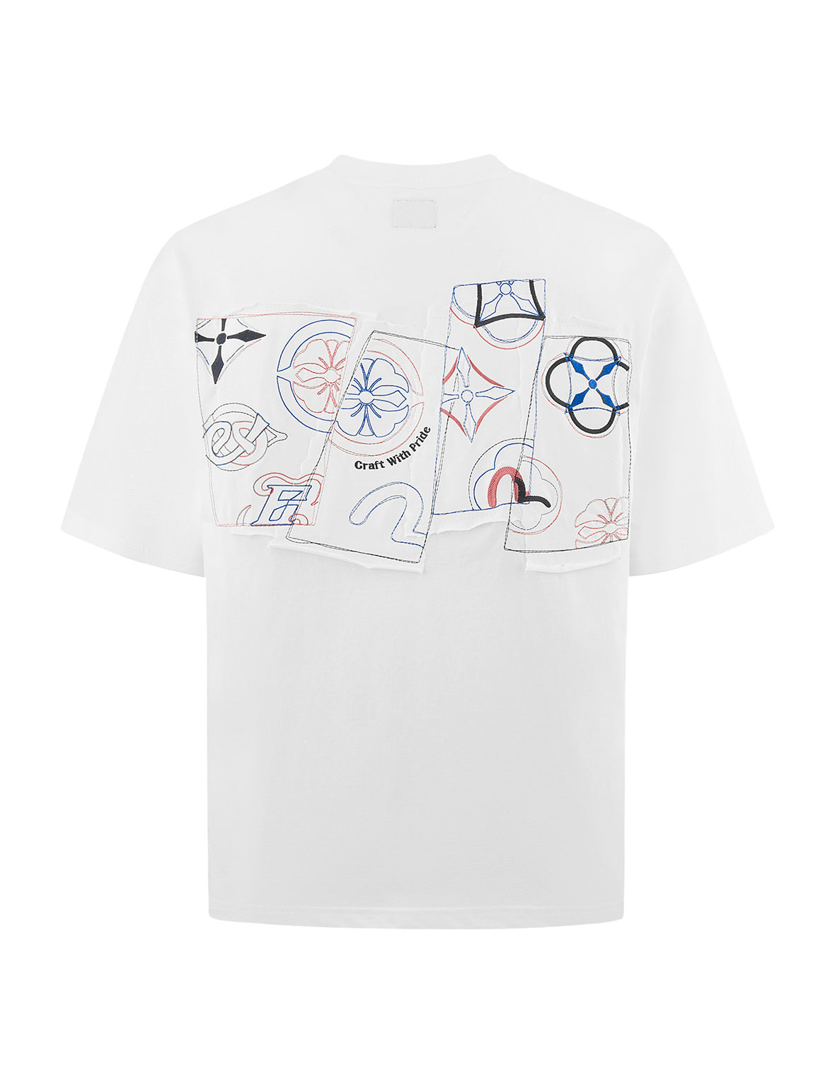 商标和家花刺绣宽版T恤