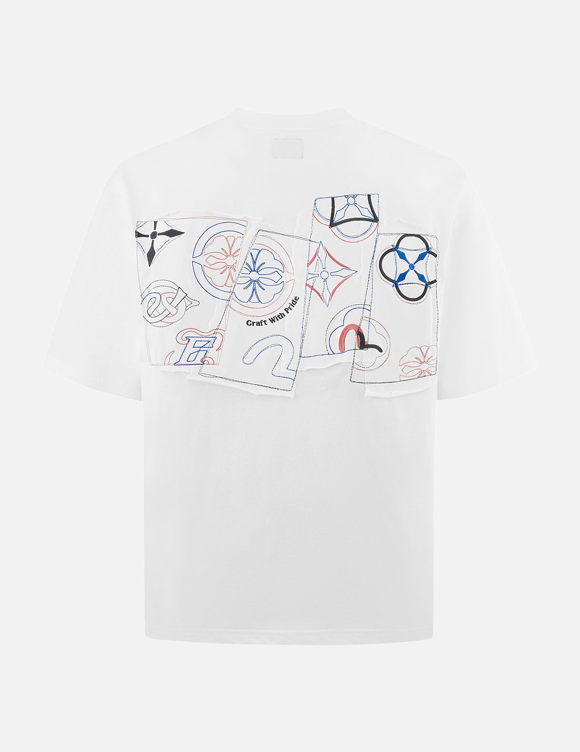 商标和家花刺绣宽版T恤