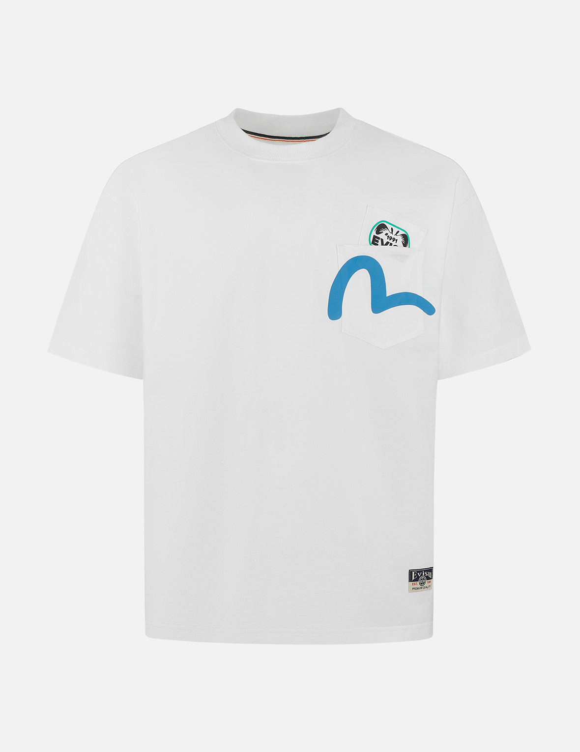 多口袋和多印花宽版休闲T恤