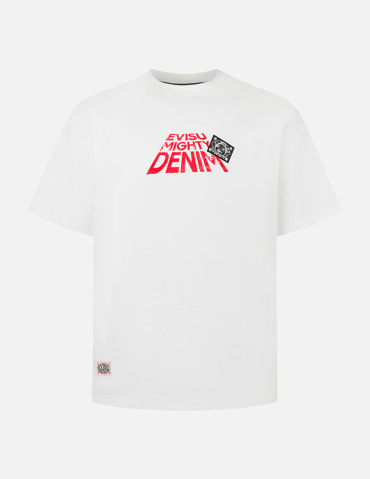 Seagull and Slogan Print Relax Fit T-shirt