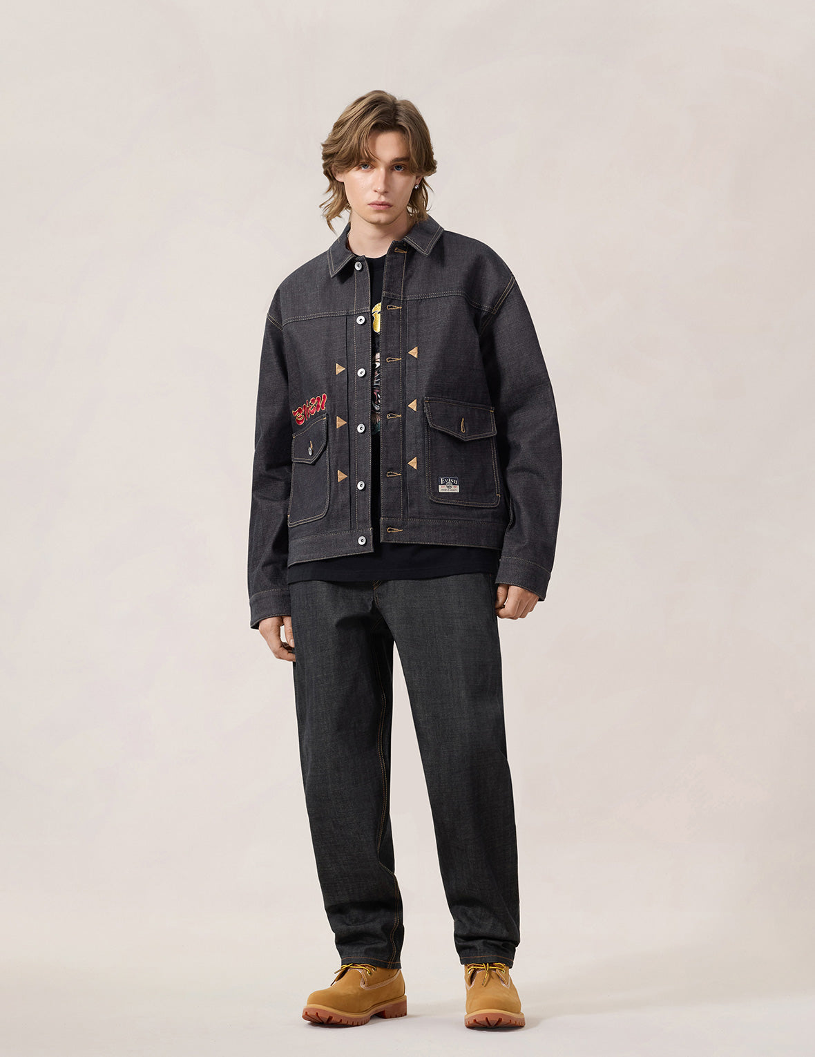 豹子刺绣牛仔外套