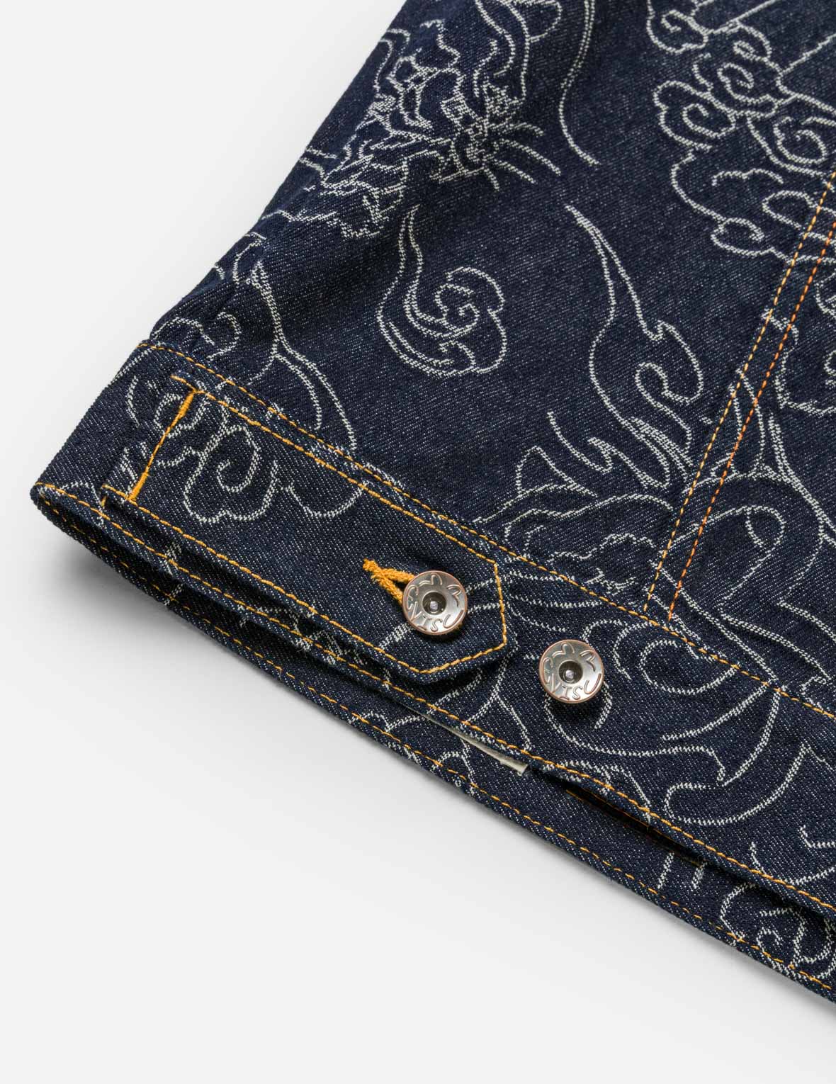 全幅豹纹提花牛仔夹克