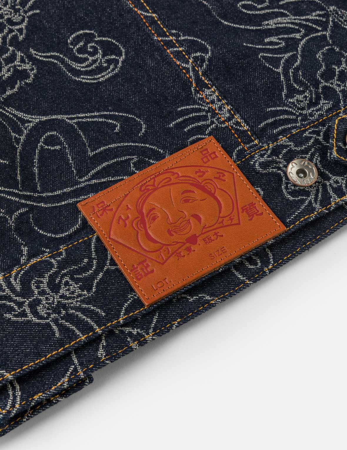 全幅豹纹提花牛仔夹克