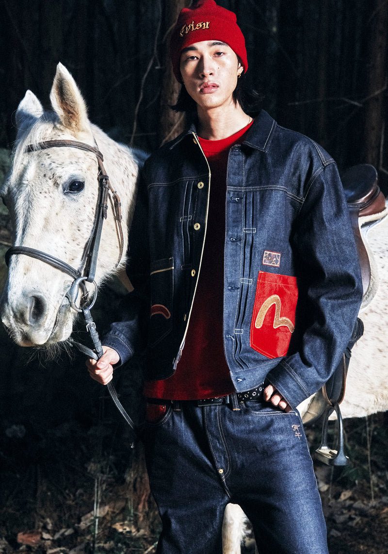 Year Of Horse Embroidery Denim Jacket