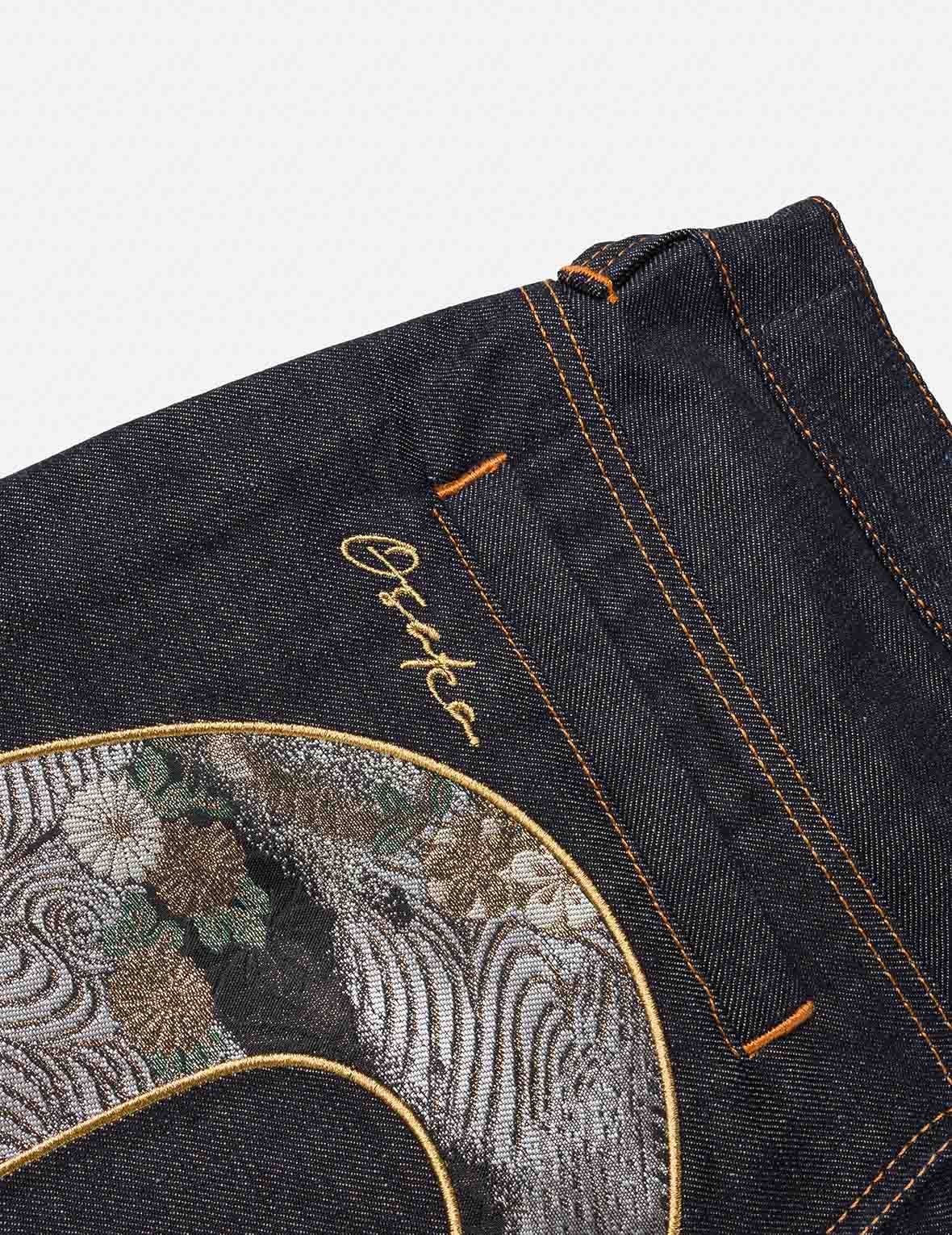 Daicock Brocade Denim Shorts