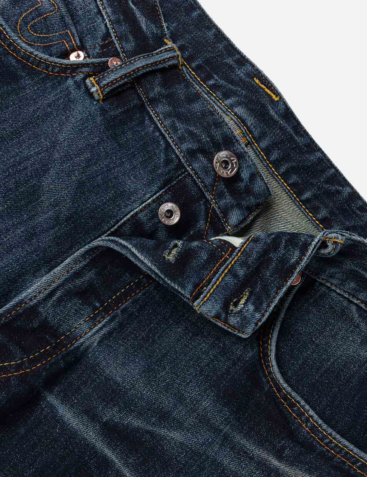 海鸥刺绣多口袋牛仔裤 #2020