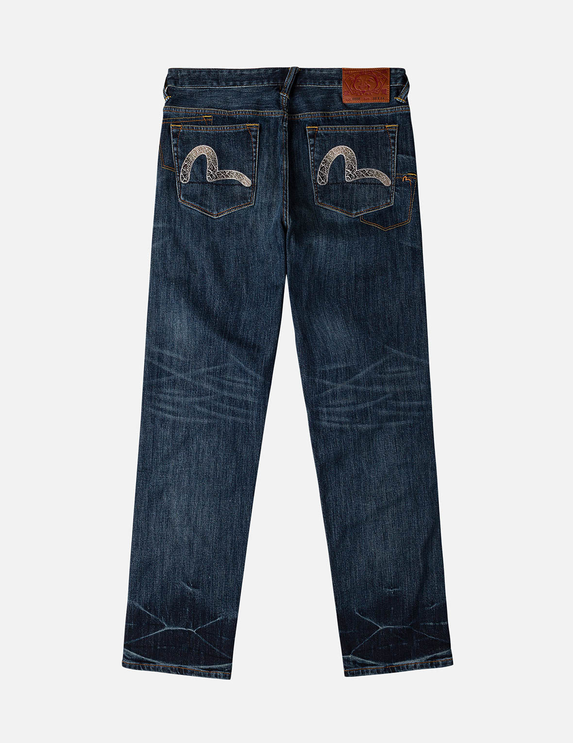 Seagull Embroidery Multi-pockets Jeans #2020