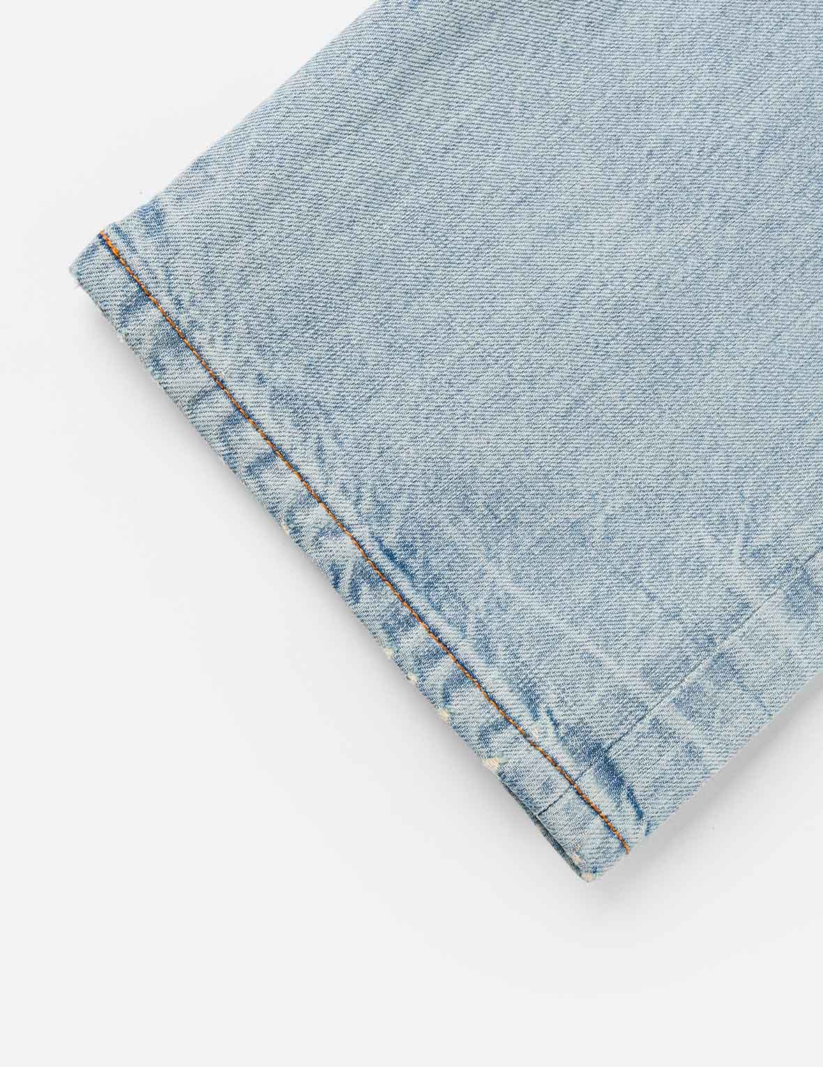 大M刺子绣拼布牛仔裤 #2038