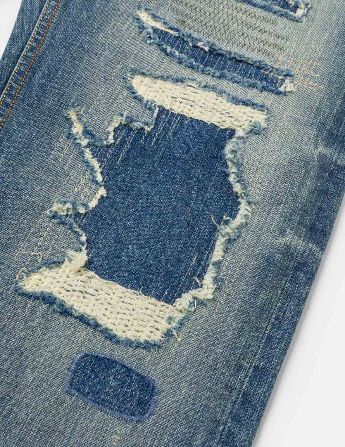 海鸥印花破洞牛仔裤 #2020