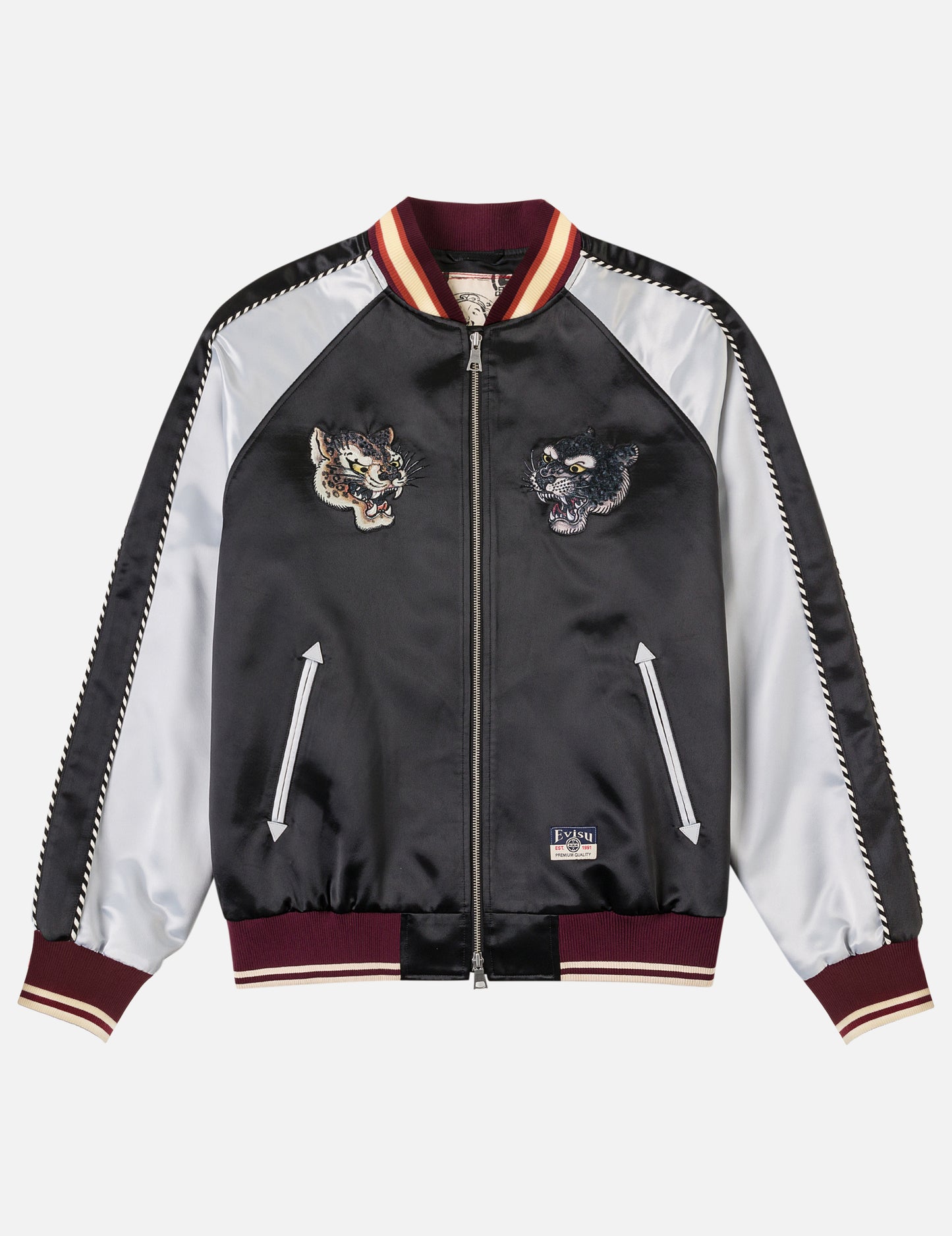 Duo Leopard Embroidery Souvenir Jacket