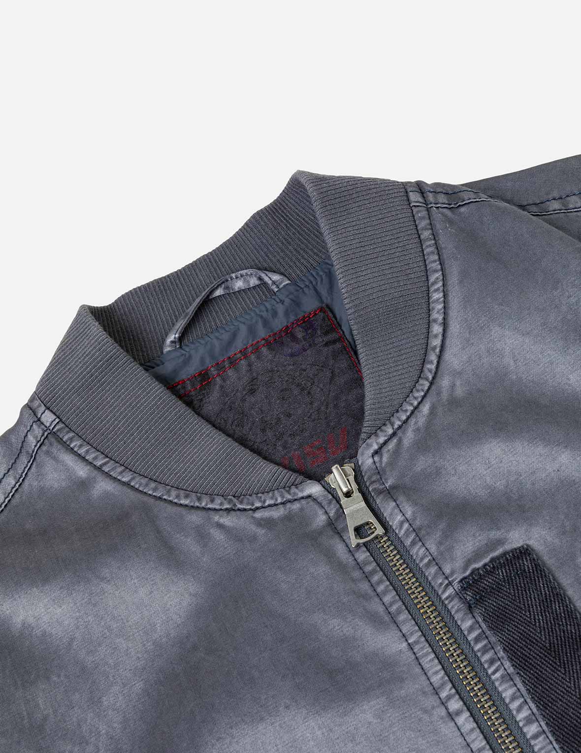 成染色达磨刺绣飞行员夹克