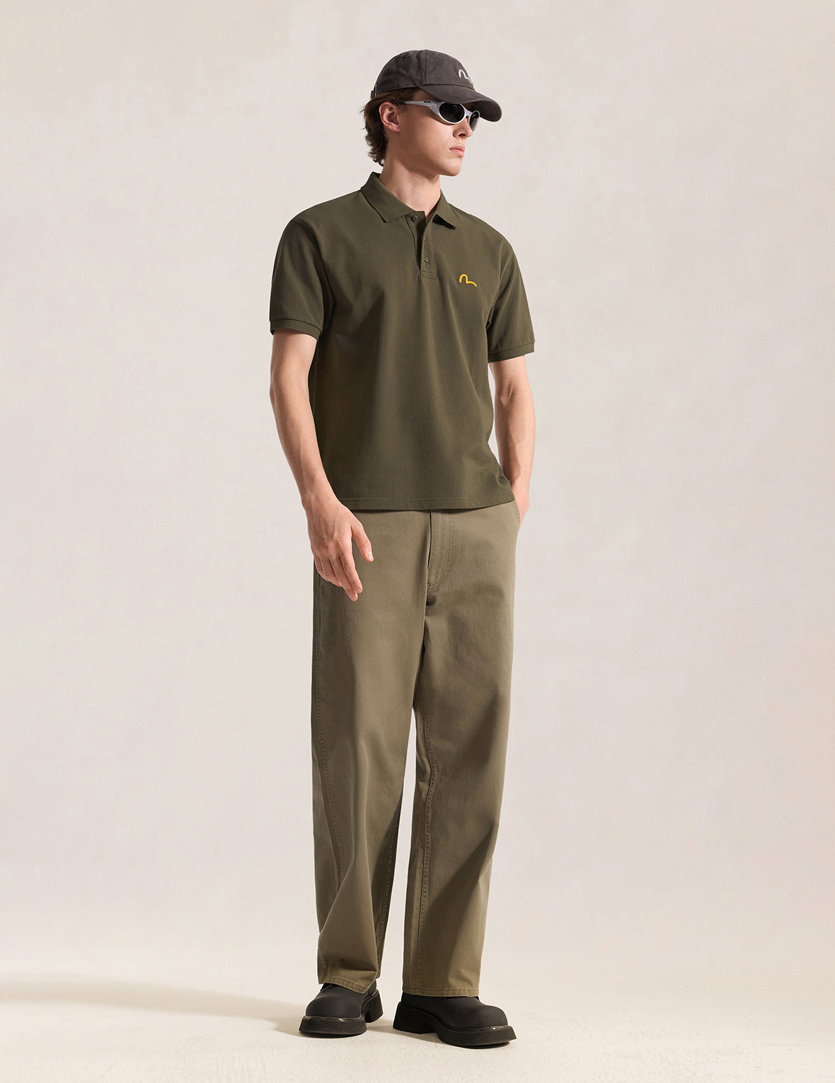 Seagull Embroidery Chest Logo Polo Shirt