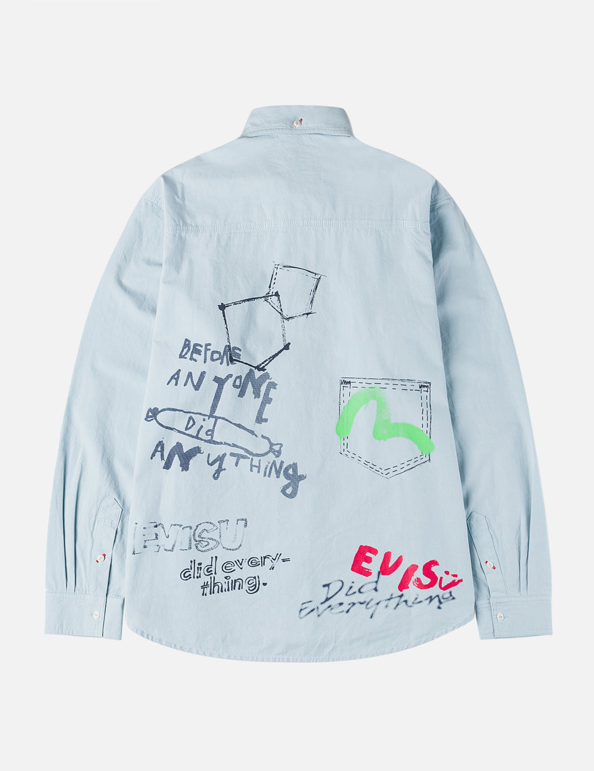 Hand-Drawn Print Long-Sleeve Shirt