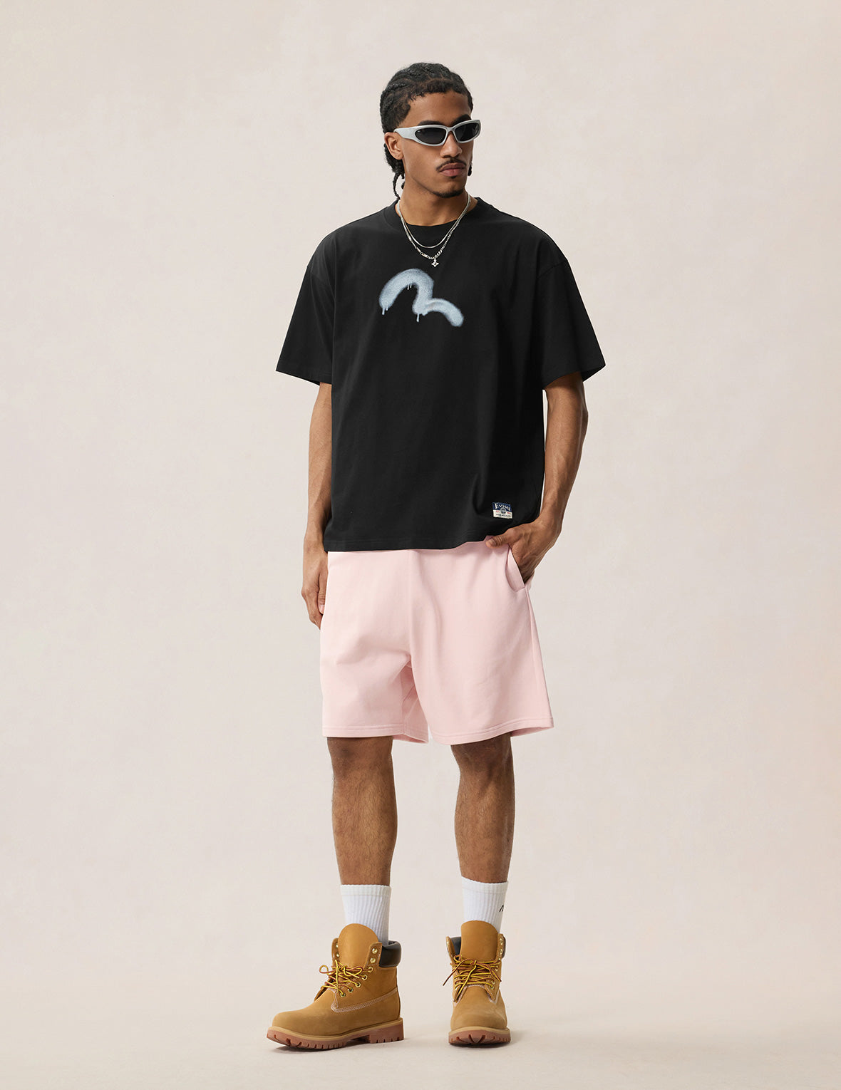 Hand-drawn Daicock Print Sweatshorts