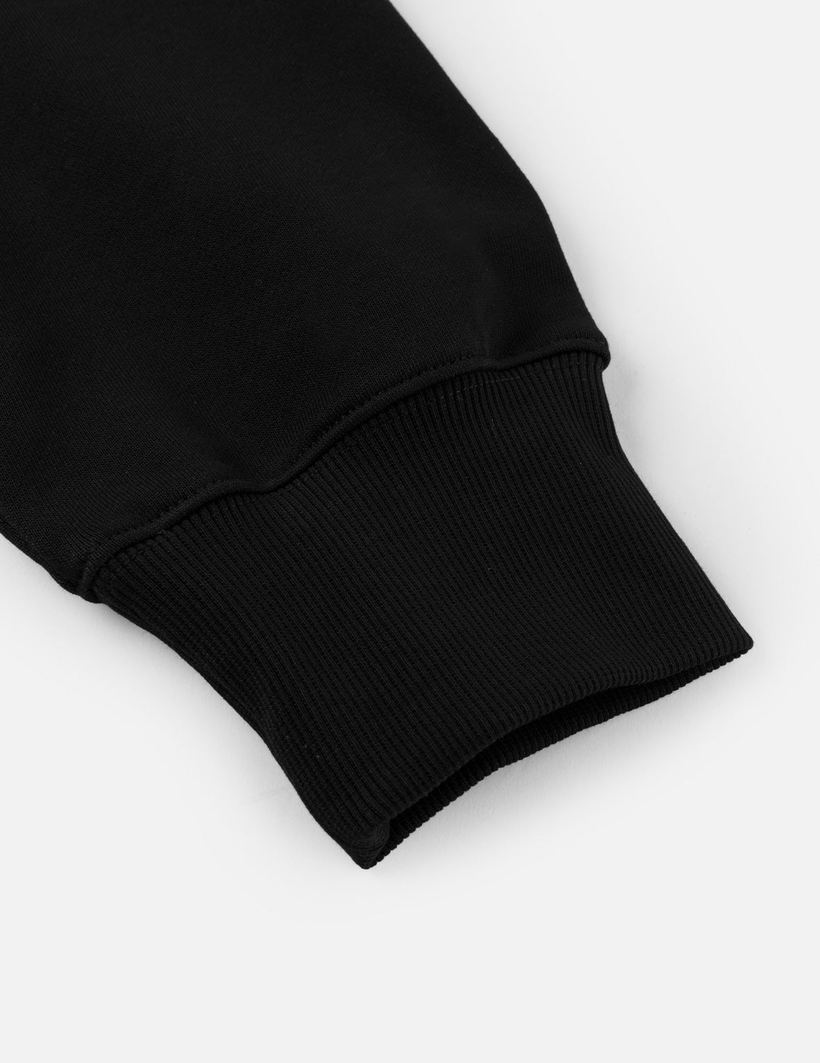 Poker Spade Embroidery Zip-up Hoodie - Black