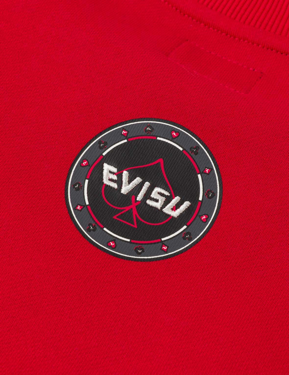 扑克幸运骰子刺绣卫衣 - 紅