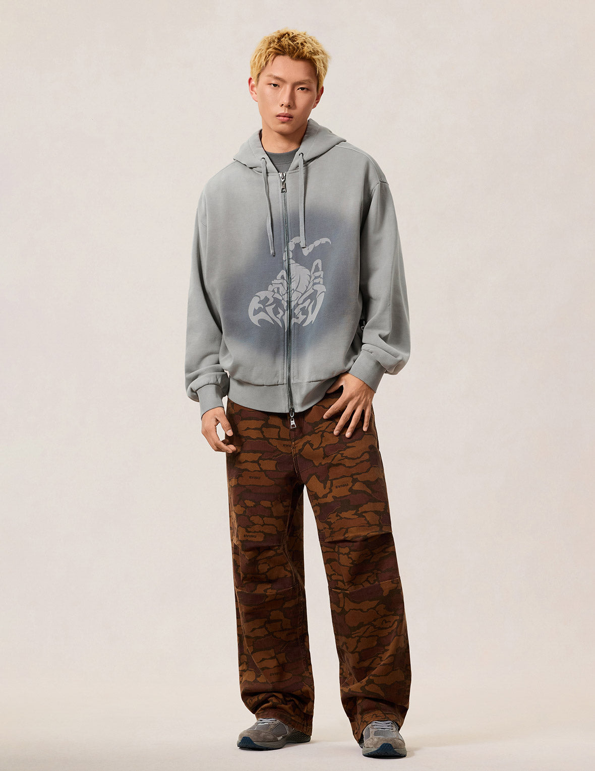 Scorpio Graphic Logo Patchwork Hoodie