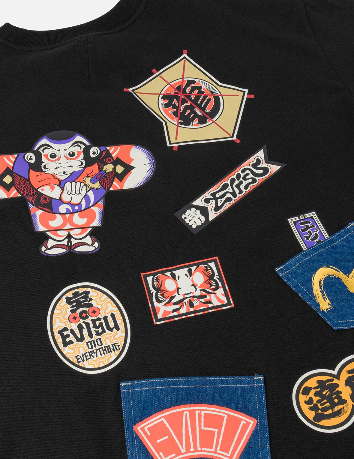 Japanese Kite Denim Patch Pocket T-shirt