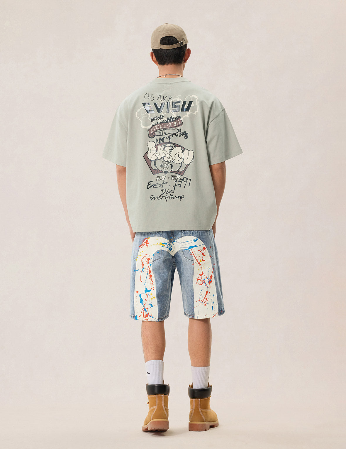 Graffiti Logo and Godhead Print T-shirt