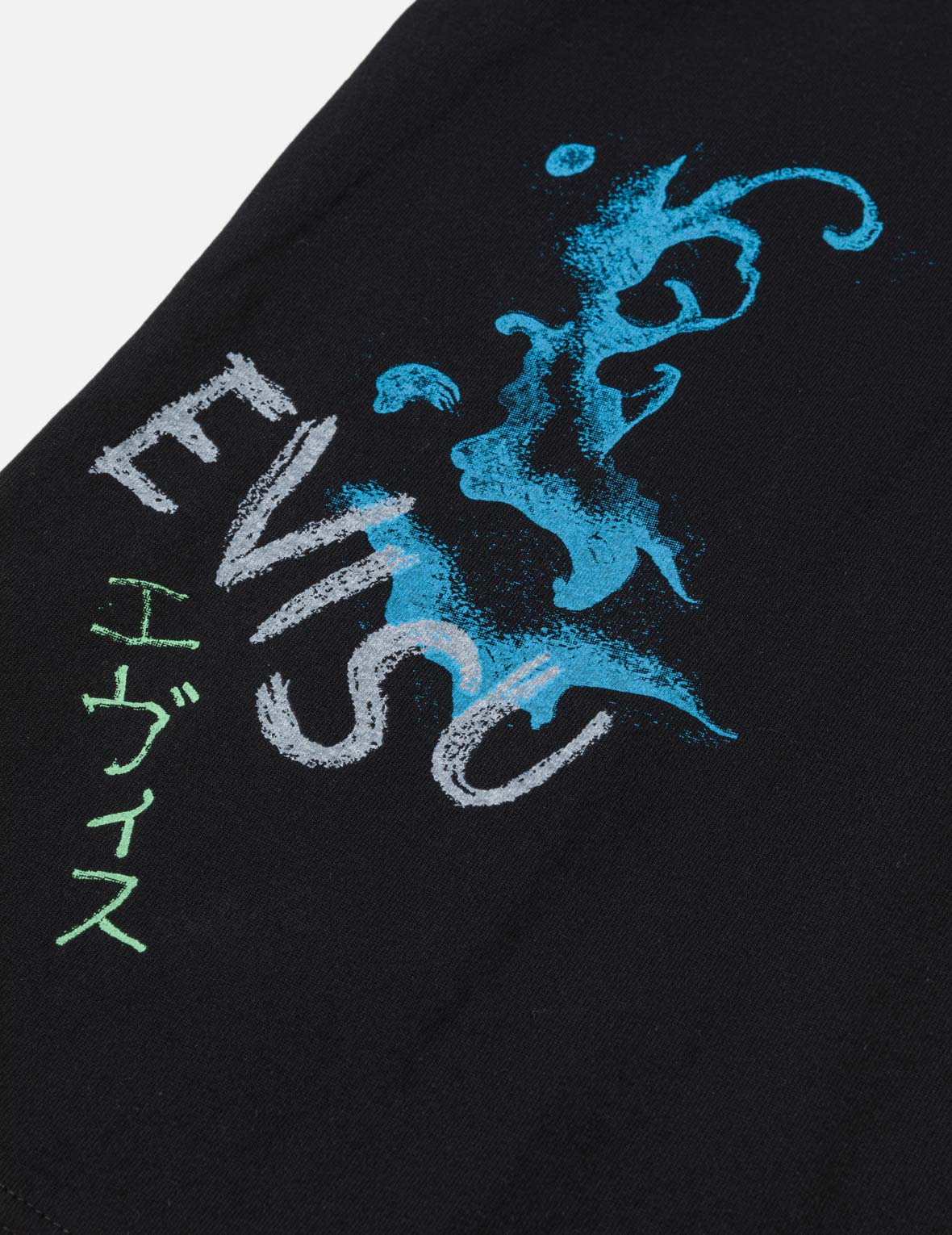 Hand-drawn Daicock and Multi-pocket Graffiti T-shirt