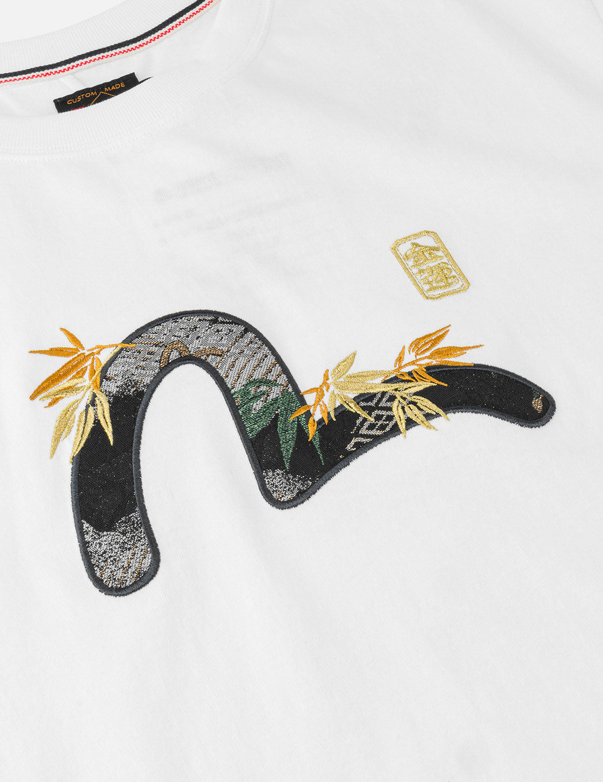 Brocade Seagull Appliqué T-Shirt