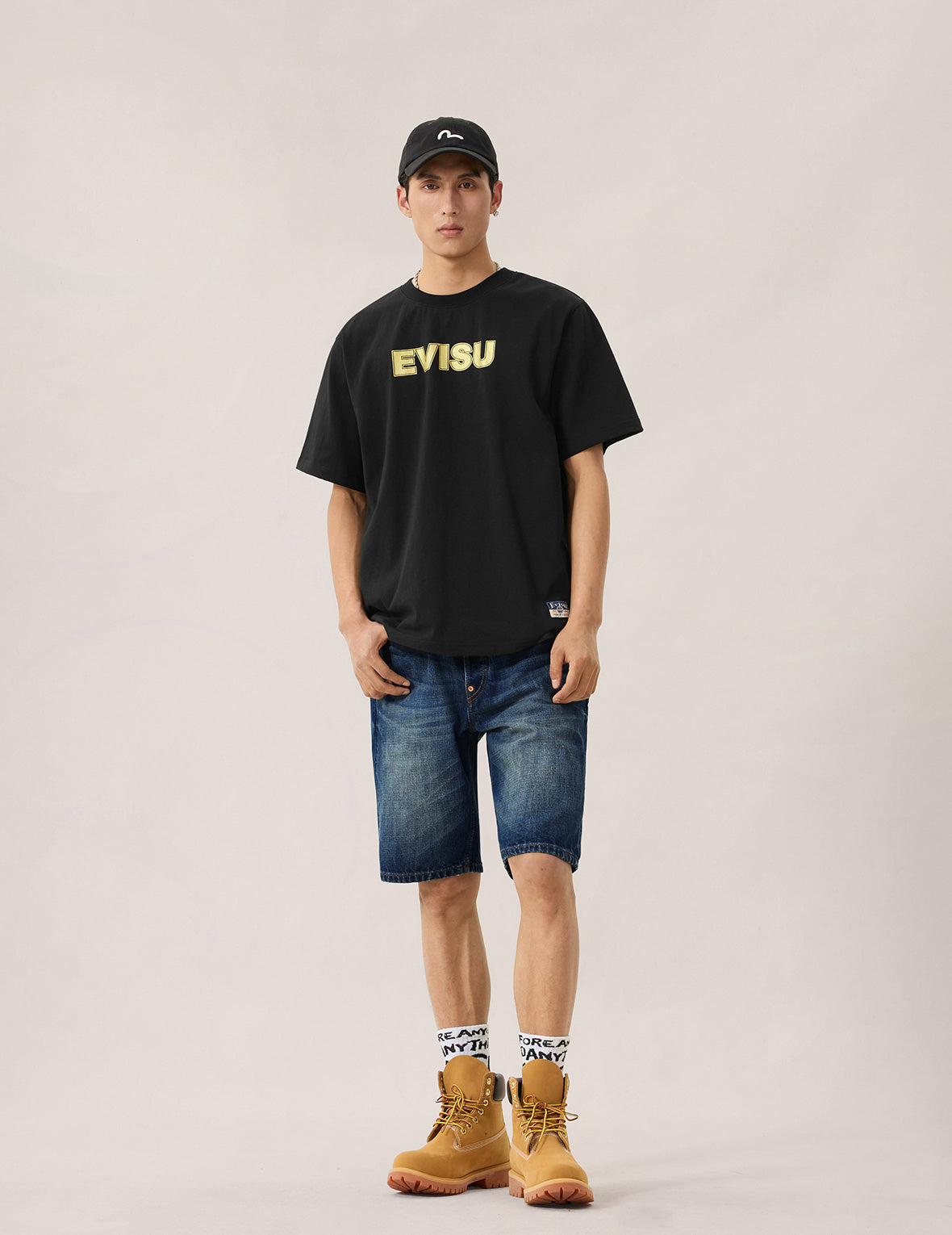 Bamboo Embroidery Scenic Kamon T-shirt