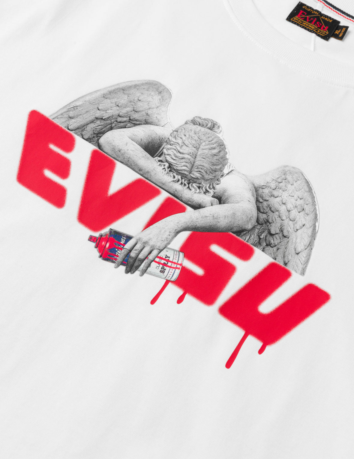 Angel and Aerosol Spray Paint Print T-shirt