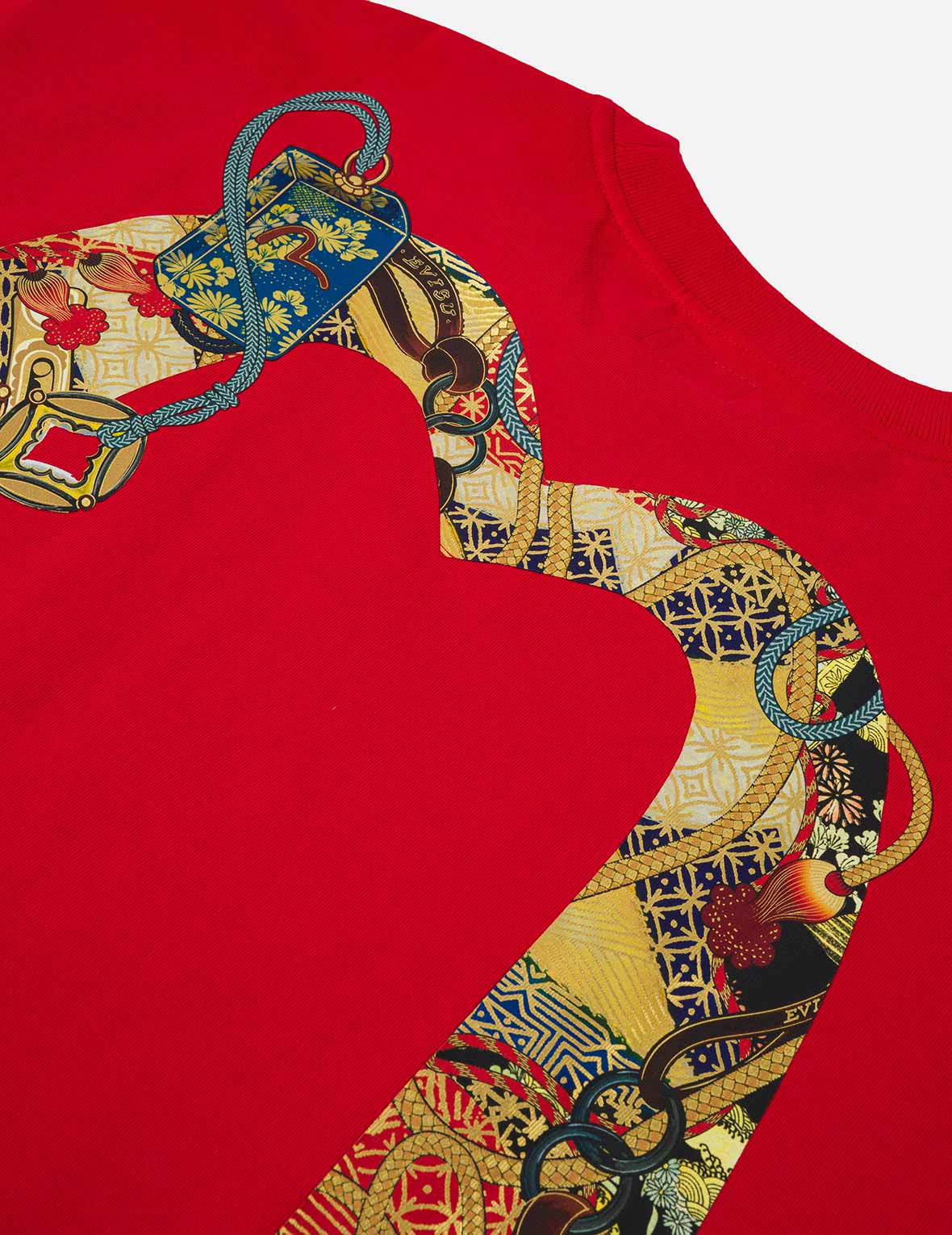 马年主题大 M 印花T恤 - 紅