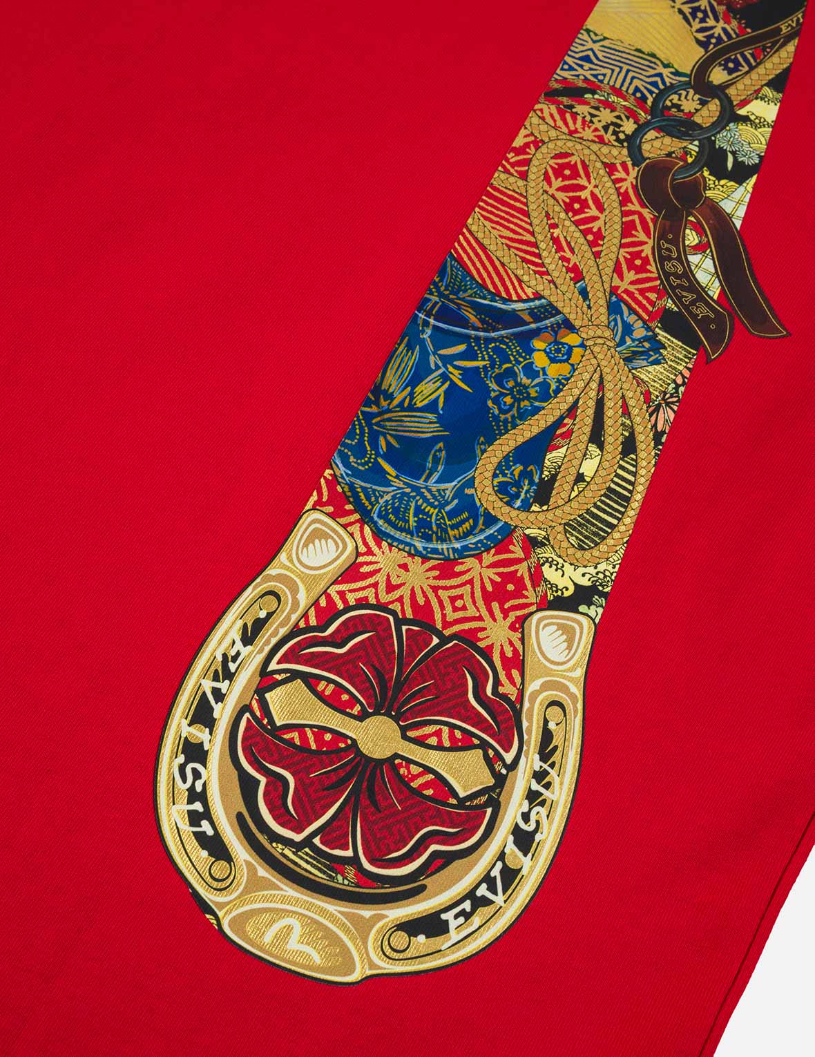 马年主题大 M 印花T恤 - 紅