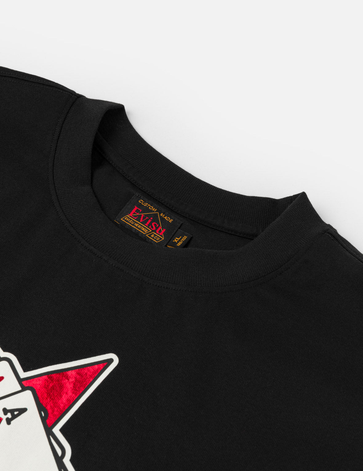 Poker Aces and Flocked Star T-shirt - Black