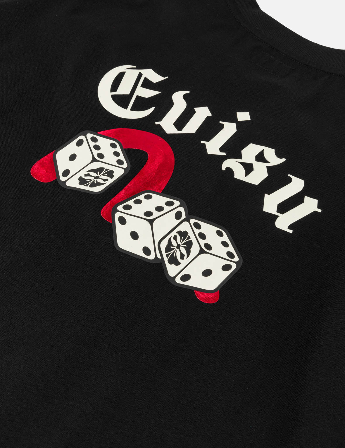 Poker Lucky Dice and Flocked Seagull T-shirt - Black