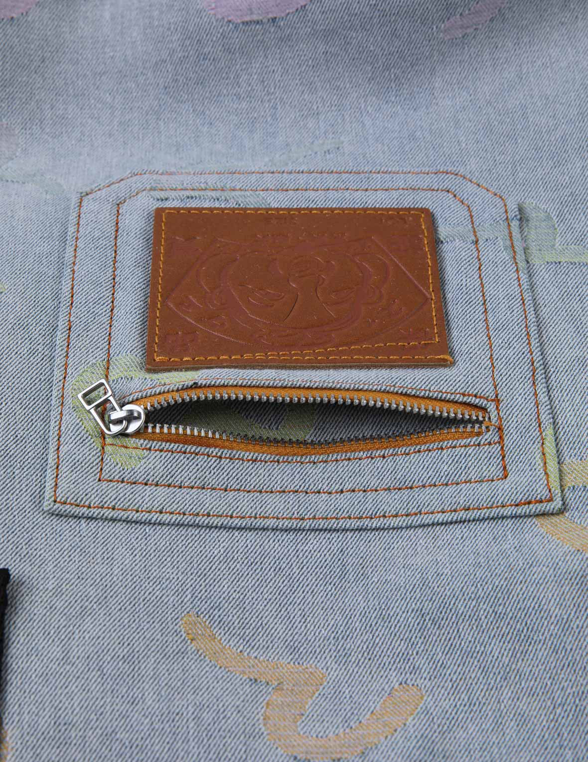 Allover Seagull Denim Tote Bag