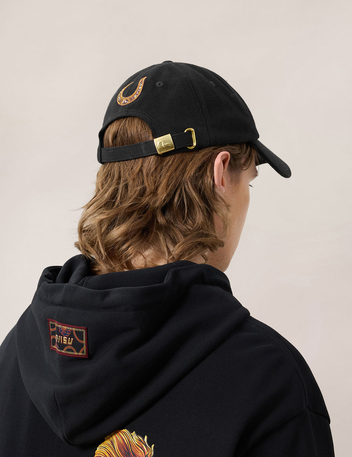 Evisu Logo Embroidery Cap - Black