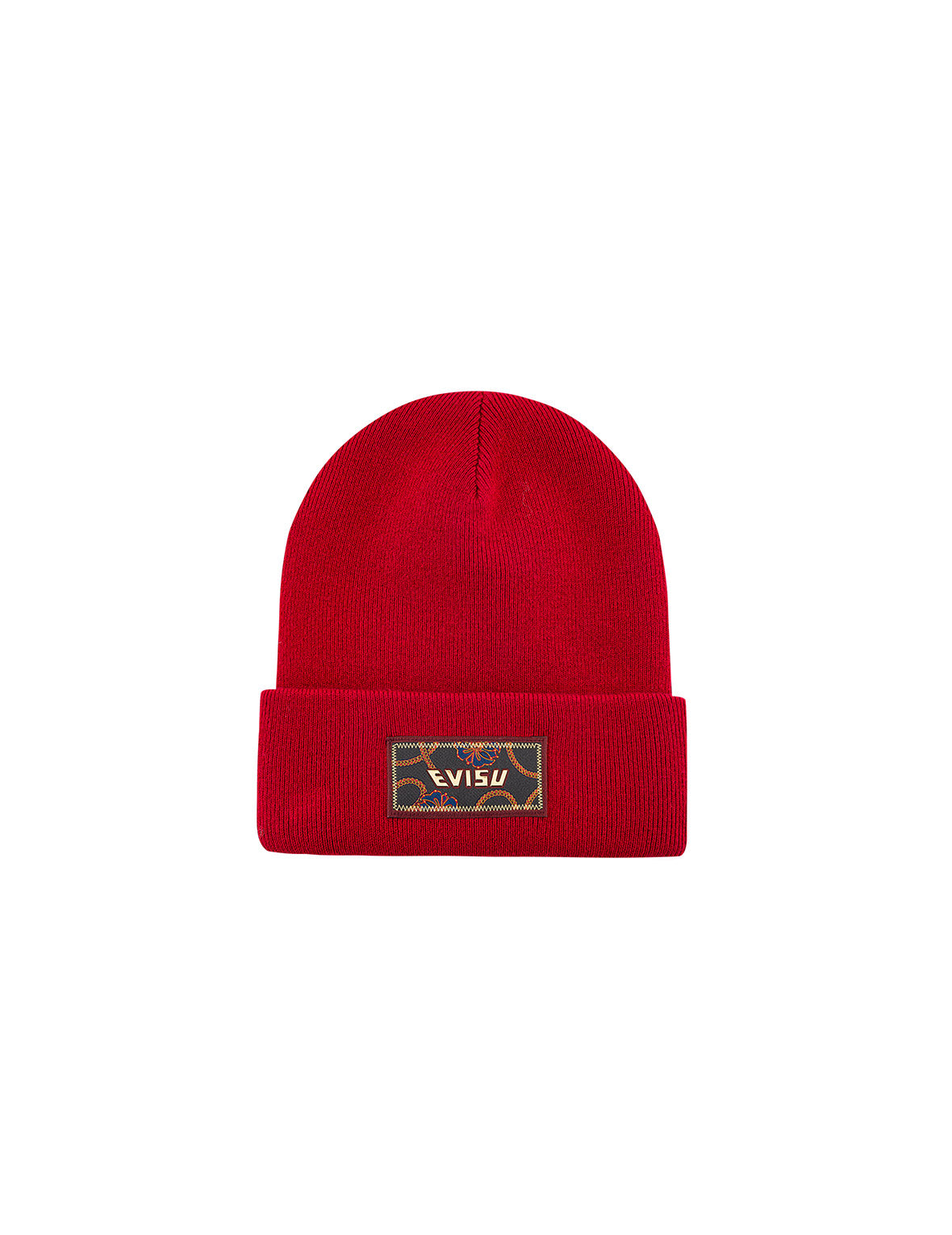 Evisu Logo Embroidery Beanie - Red