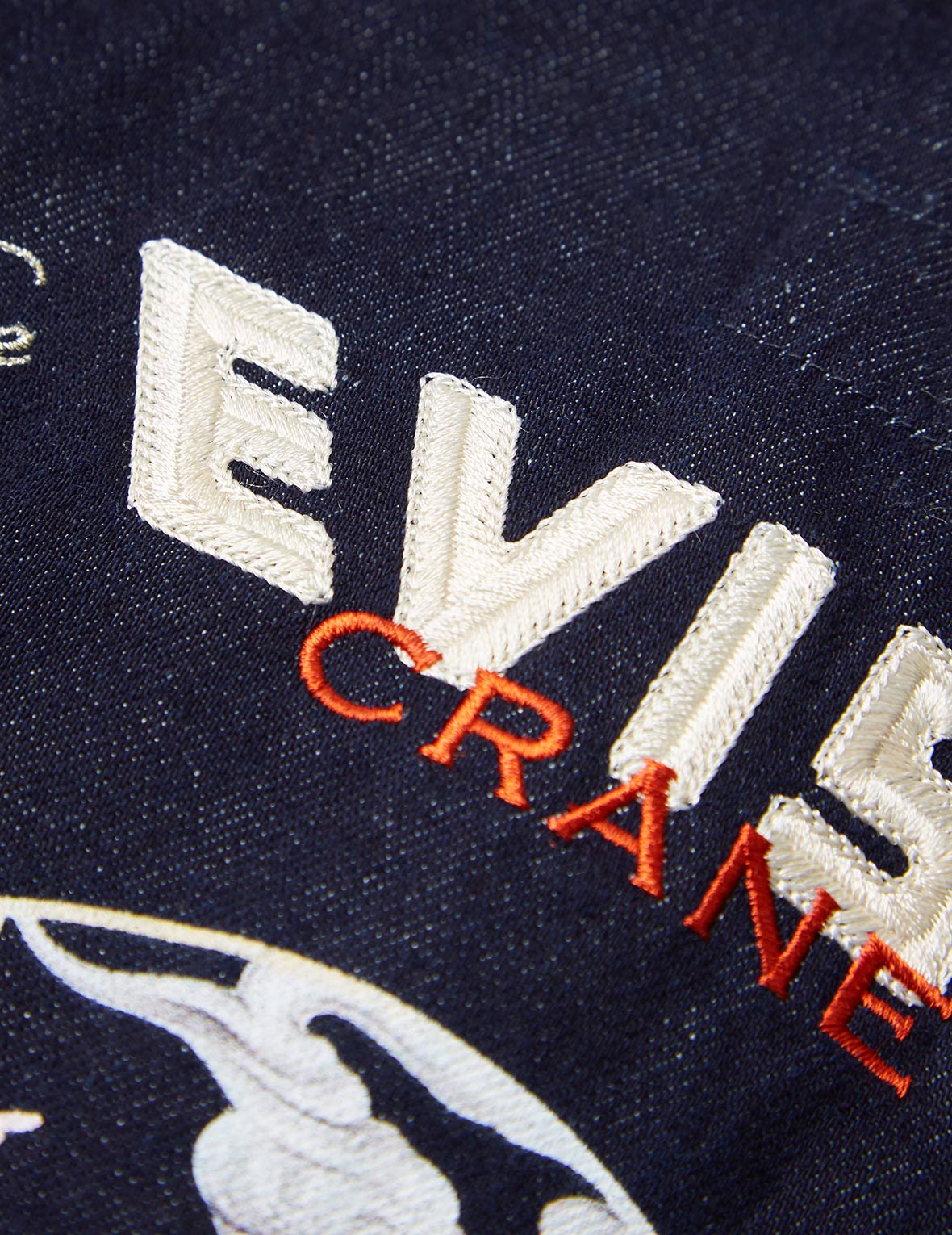 Crane Graphic and Seagull Denim Dungaree Dress