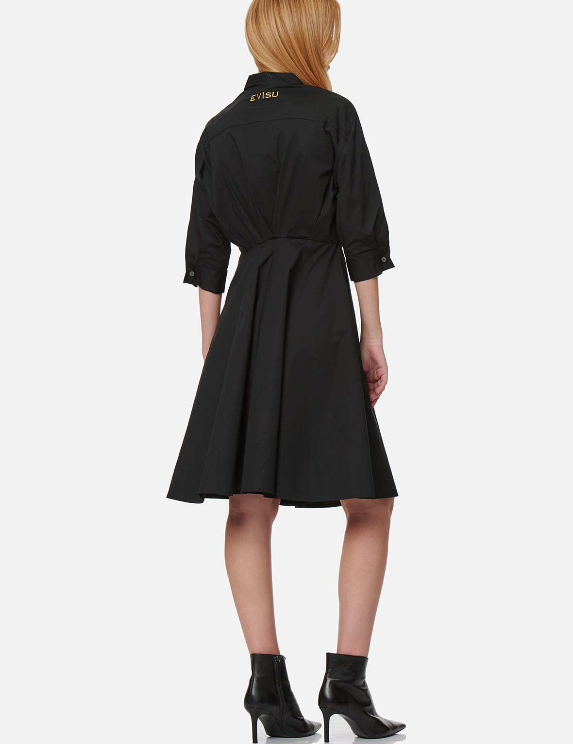 V-neck Flare Dress