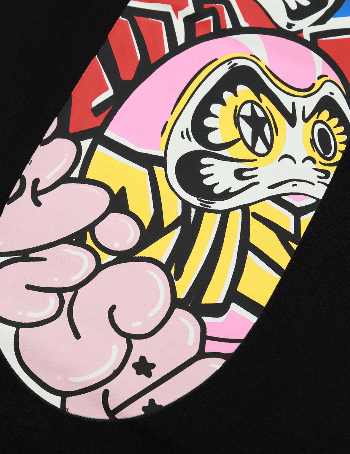 Graffiti Daruma Daicock Print Sweatpants